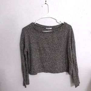 Black and White Cropped Zara Sweater